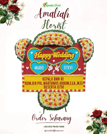 Papan Bunga Pernikahan Seketi